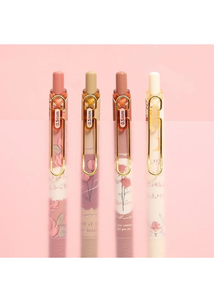 Siyah Ack Jel Kalemler Öğrenciler Için Setleri Retro Çiçek Tasarım Yazma Kalem Siyah Dolum Jel Kalemler Kırtasiye Ofis Okul Kaynağı (Yurt Dışından) fırsatları