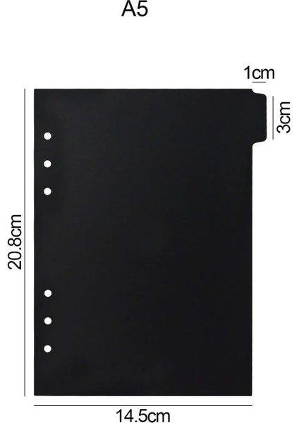 A5 Stili Sharkbang A5A6ARAL Bağlayıcı Dizin Ayırıcı Sayfa Bölücüler Siyah 6 Sayfa Halka Defterler Okul Kırtasiye (Yurt Dışından)