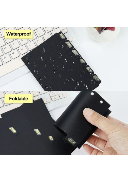 A5 Stili Sharkbang A5A6ARAL Bağlayıcı Dizin Ayırıcı Sayfa Bölücüler Siyah 6 Sayfa Halka Defterler Okul Kırtasiye (Yurt Dışından) fırsatları