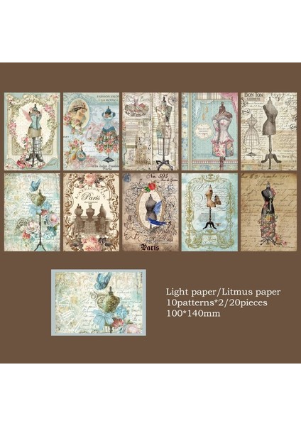 Bir Stil Journamm Ack Vintage Malzemeler Turnusol Kağıdı Dekor Kırtasiye Dıy Scrapbooking Kolaj Günlük Tutma Estetik Kraft El Işi Kağıdı (Yurt Dışından)