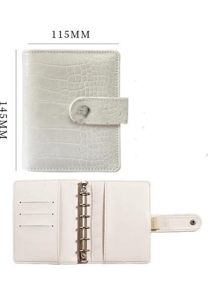Sarı Stil A7 A7 Timsah Rengi 6 Telli Pu Klipsli Defter Deri Gevşek Yaprak Defter Kapağı Defterler Dergisi Kırtasiye (Yurt Dışından)
