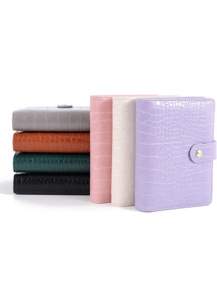 Sarı Stil A7 A7 Timsah Rengi 6 Telli Pu Klipsli Defter Deri Gevşek Yaprak Defter Kapağı Defterler Dergisi Kırtasiye (Yurt Dışından)
