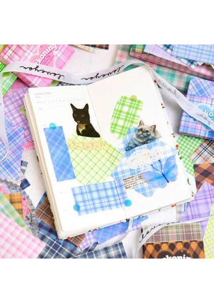 S19800-5 Stili Mr.paper 6 Tasarım Checker Bloknot Seti Ins Tarzı El Kitabı Dıy Dekoratif Mesaj Kağıdı Kore Kırtasiye Okul Malzemeleri (Yurt Dışından) fırsatları