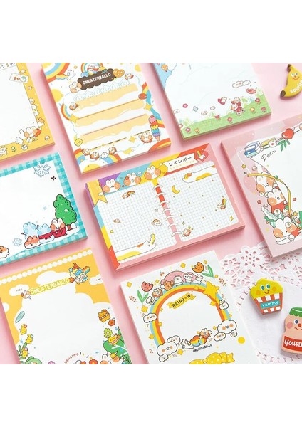 No.2 Tarzı 50 Sayfa Kawaii Dizüstü Mesaj Defteri Sevimli Planı Dizüstü Kawaii Ofis Malzemeleri Kore Kırtasiye Okul Malzemeleri (Yurt Dışından)