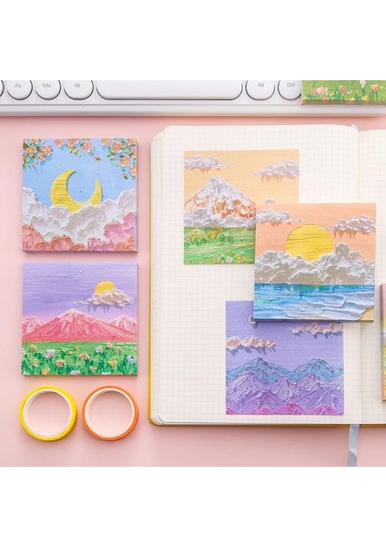 G Tarzı Ins Yağlıboya Bloknot Kawaii Yapışkan Notlar Mesaj Kağıdı N Zaman Çıkartmalar Planlayıcısı Jornal Dekorasyon Kırtasiye Ofis Malzemeleri (Yurt Dışından) fırsatları