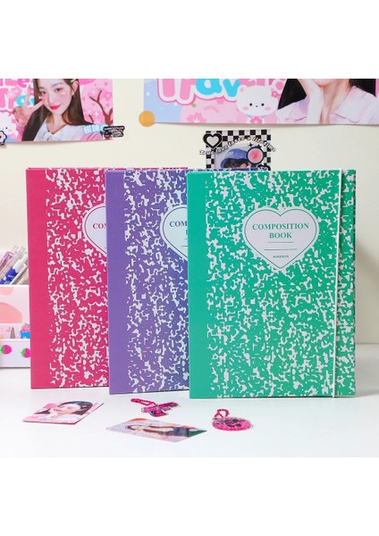 Mor Tarzı Kawaii A5 Bağlayıcı Kpop Fotocard Kitap Defter Toplamak Sert Kağıt Kapak Kartpostallar Depolama Kitap Kollu Okul Kırtasiye (Yurt Dışından) fırsatları