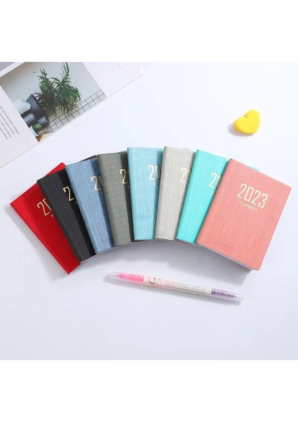 No.6 Stili A7 2023 Günlük Haftalık Aylık Planlayıcısı Dizüstü A7 Taşınabilir Takvim Kitap Dergisi Not Defteri Süt Programı Kitap Ofis Kırtasiye (Yurt Dışından) modelleri