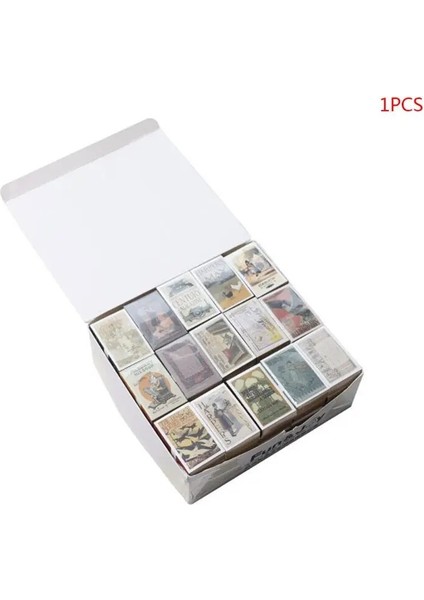 Eets Mini Bloknot Retro Kibrit Kutusu Desen Dizüstü Yırtılma Yapışkan Not Defteri Ofis Okul Kırtasiye Malzemeleri Hediyeler (Yurt Dışından)