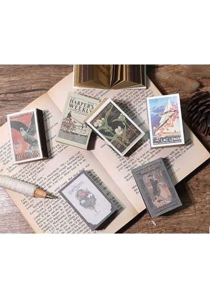 Eets Mini Bloknot Retro Kibrit Kutusu Desen Dizüstü Yırtılma Yapışkan Not Defteri Ofis Okul Kırtasiye Malzemeleri Hediyeler (Yurt Dışından) fırsatları