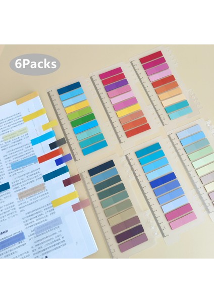 6'lı Paket Tarzı 6packsset Yayınlandı Şeffaf Yapışkan Notlar Kendinden Yapışkanlı Kitap Ayraçları Ek Açıklama Okuma Kitabı Temizle Sekme Kawaii Sevimli Kırtasiye (Yurt Dışından) fiyatları