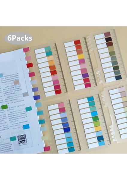 6'lı Paket Tarzı 6packsset Yayınlandı Şeffaf Yapışkan Notlar Kendinden Yapışkanlı Kitap Ayraçları Ek Açıklama Okuma Kitabı Temizle Sekme Kawaii Sevimli Kırtasiye (Yurt Dışından) modelleri