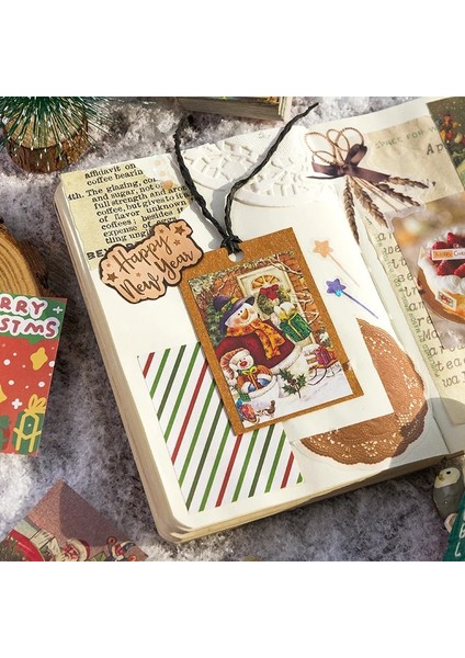 B Tarzı Eets Noel Partisi Retro Malzeme Kitap Bloknot Mesaj Notları Dekoratif Kırtasiye Scrapbooking Günlüğü Albümü Etikel (Yurt Dışından) fırsatları