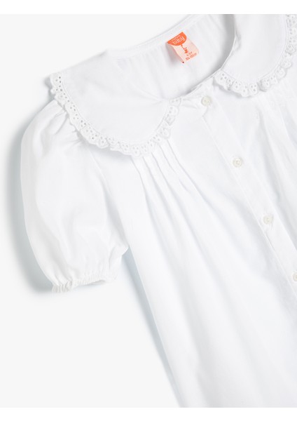 Bebe Yaka Gömlek Kısa Kollu Pamuklu modelleri