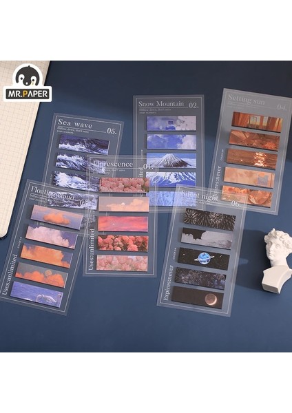 D Tarzı Mr Kağıt Lot Sevimli Sabit Bloknot Ins Tarzı Çiçekler Kar Dağları Bulutlar Gün Batımı Dalgalar Ofis Kırtasiye Malzemeleri (Yurt Dışından) fiyatları