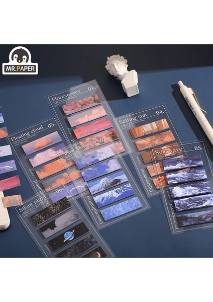 D Tarzı Mr Kağıt Lot Sevimli Sabit Bloknot Ins Tarzı Çiçekler Kar Dağları Bulutlar Gün Batımı Dalgalar Ofis Kırtasiye Malzemeleri (Yurt Dışından) modelleri