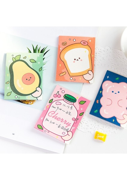 Avokado Stili 30 Sayfa Kawaii Çilek Avokado Ayı Ekmek Bloknot Okul Ofis Kırtasiye (Yurt Dışından) modelleri