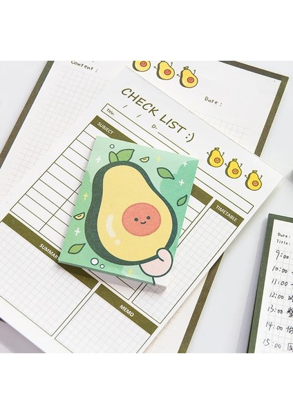 Avokado Stili 30 Sayfa Kawaii Çilek Avokado Ayı Ekmek Bloknot Okul Ofis Kırtasiye (Yurt Dışından) indirimleri