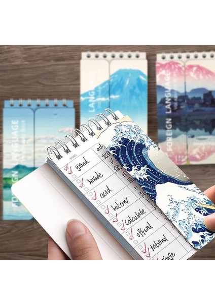 J Tarzı Taşınabilir Mini Dizüstü Japon Ünlü Resim Cep Spiral Defter Dilleri Öğrenme Kelime Kitabı Okul Kırtasiye Için (Yurt Dışından) fiyatları