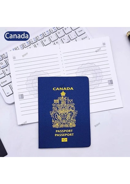 Kanada Tarzı 9X12,5 cm 32 Ülke Pasaport Dizüstü Prop Yaratıcı Filme Simülasyon Dergisi Kırtasiye Okul Malzemeleri Için (Yurt Dışından)