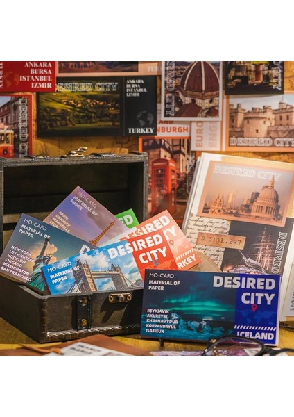 Şehir Için Özlem Not Defteri Dekoratif Kırtasiye Scrapbooking Günlüğü Albümü Etikel Retro Sanat Manzara Malzeme Kağıt (Yurt Dışından)