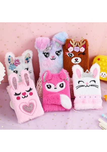 OSS28026MC1 Stili Kawaii Karikatür Tavşan Peluş Günlüğü Kitap Dizüstü Taşınabilir Not Defteri Planlayıcısı Gündem Kitap Dergisi Ofis Okul Malzemeleri Kırtasiye (Yurt Dışından) fiyatları