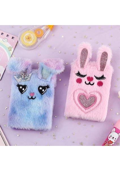 OSS28026MC1 Stili Kawaii Karikatür Tavşan Peluş Günlüğü Kitap Dizüstü Taşınabilir Not Defteri Planlayıcısı Gündem Kitap Dergisi Ofis Okul Malzemeleri Kırtasiye (Yurt Dışından) indirimleri