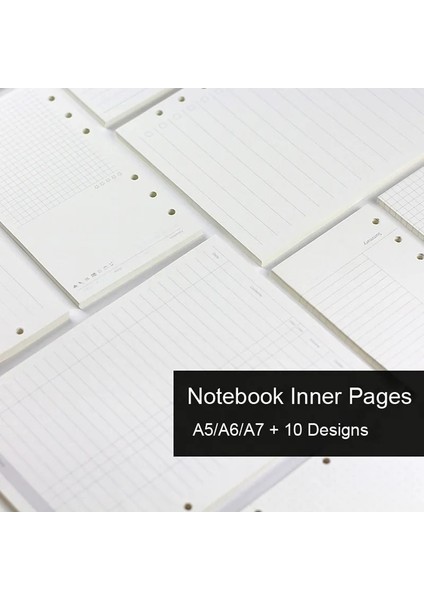 Haftalık Stil A7 45 Sayfa A5 A6A7 Gevşek Yaprak Defter Dolum Spiral Ciltleyici Iç Sayfa Haftalık Aylık Yapılacaklar Çizgi Nokta Izgara Içinde Kağıt Kırtasiye (Yurt Dışından)