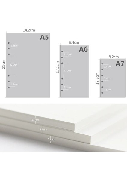 Haftalık Stil A7 45 Sayfa A5 A6A7 Gevşek Yaprak Defter Dolum Spiral Ciltleyici Iç Sayfa Haftalık Aylık Yapılacaklar Çizgi Nokta Izgara Içinde Kağıt Kırtasiye (Yurt Dışından)