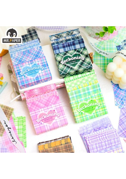 S19800-2 Tarzı Mr.paper 6 Tasarım Checker Bloknot Seti Ins Tarzı El Kitabı Dıy Dekoratif Mesaj Kağıdı Kore Kırtasiye Okul Malzemeleri (Yurt Dışından) fiyatları