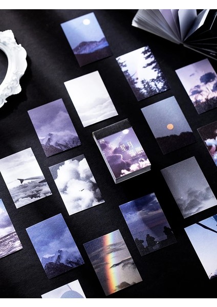 B Tarzı Ins Stil Estetik Gökyüzü Manzara Mini Kitaplar Deco Kırtasiye Bullet Günlük Kaydı Çıkartmalar Not Defteri Zanaat Yapışkan Notlar (Yurt Dışından) modelleri