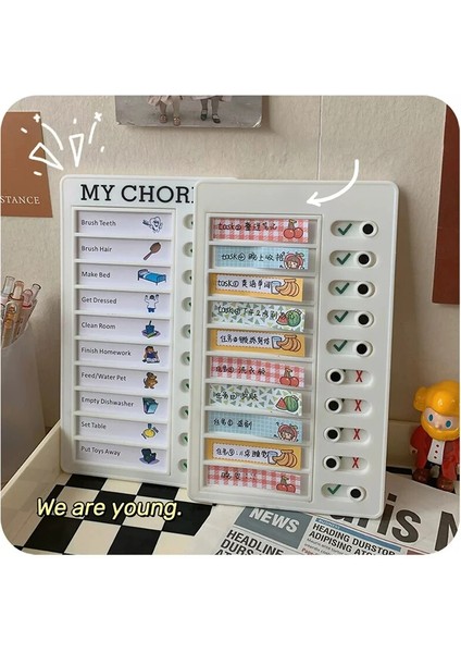 Mavi Stil Öz Disiplin Kontrol Listesi Yapışkan Notlar Günlük Haftalık Aylık Planlayıcı Not Defteri Kawaii Kırtasiye Not Defteri Ofis Okul Malzemeleri (Yurt Dışından) fırsatları