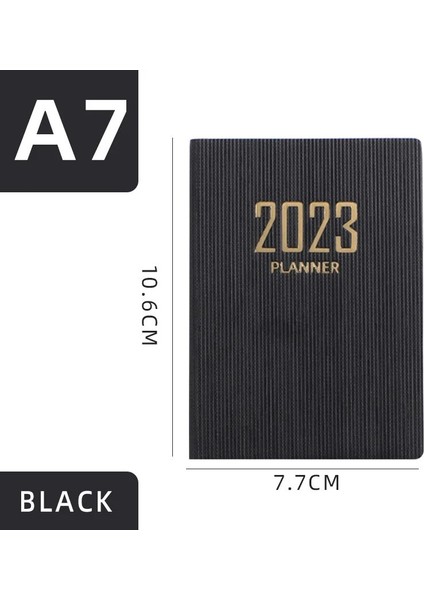 No.1 Stili A7 2023 Günlük Haftalık Aylık Planlayıcısı Dizüstü A7 Taşınabilir Takvim Kitap Dergisi Not Defteri Süt Programı Kitap Ofis Kırtasiye (Yurt Dışından)