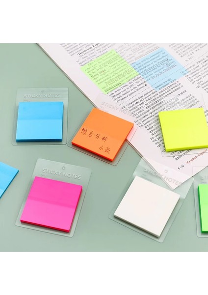 Turuncu Tarzı 50 Yaprak Renkli Şeffaf Su Geçirmez Yayınlandı 50*50MM Yapışkan Not Pedleri Not Defterleri Okul Kırtasiye Ofis Malzemeleri Için Pozisyonlar (Yurt Dışından) indirimleri