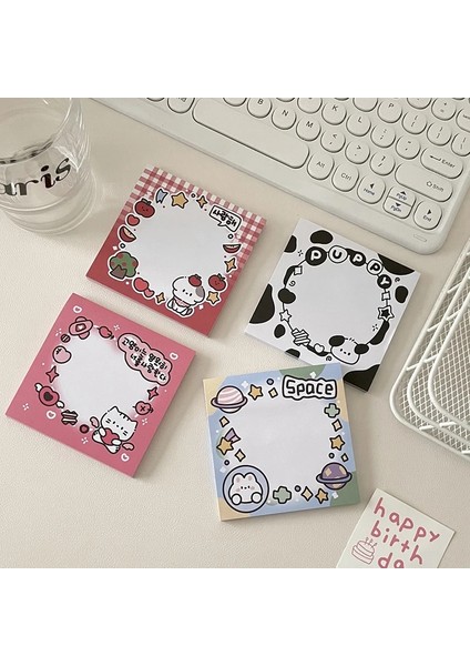 B Tarzı Kawaii Yavru Tavşan Kedi Bloknot Yapışkan Notlar Dekor Mesaj Notları Kağıt Yapılacaklar Listesi Not Defteri Okul Kırtasiye (Yurt Dışından) modelleri