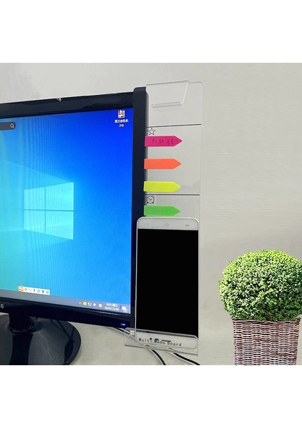 Doğru Stil Şeffaf Monitör Bloknot Masaüstü Organizatör Akrilik Kart Telefon Tutucu Mesaj Notu Yapışkan Notlar Kurulu Kore Kırtasiye (Yurt Dışından) fırsatları