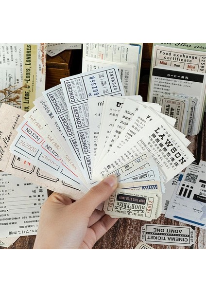 E Tarzı Journamm Ack Bilet Tarzı Kraft El Işi Kağıdı Dekor Önemsiz Dergisi Yaratıcı Kırtasiye Dıy Scrapbooking Vintage Malzeme Kağıt Seti (Yurt Dışından)