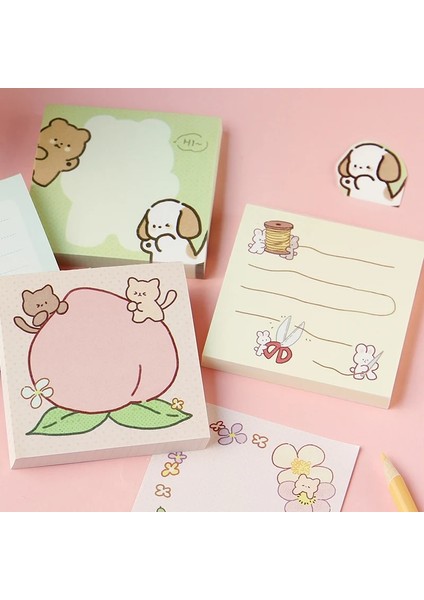 Bir Stil Eets Ayı Köpek Yavrusu Tavşan Bloknot Kırtasiye Not Defteri Dıy Karalama Defteri Kontrol Listesi Mesaj Not Kağıdı Okul Ofis Malzemeleri (Yurt Dışından) indirimleri