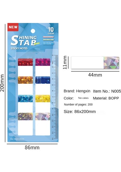 N005 Tarzı Kawaii Yapışkan Endeksi Not Defteri Okul Kırtasiye Ofis Malzemeleri Not Defterleri Şeffaf Notlar Su Geçirmez (Yurt Dışından) indirimleri