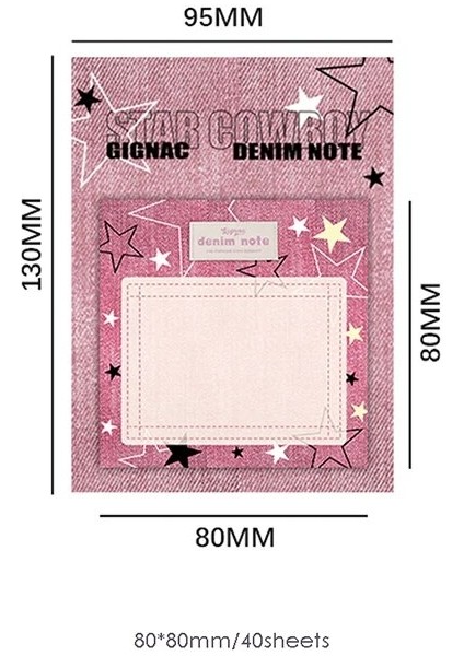 B Tarzı Denim Yapışkan Notlar Bloknot Dekorasyon Scrapbooking Dıy Mesaj Notları Kağıt Ofis Not Defteri Kawaool Kırtasiye (Yurt Dışından)