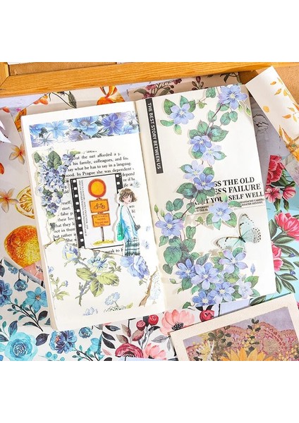 C Tarzı Nedıe Ack Çiçek Kraft El Işi Kağıdı Seti Dıy Scrapbooking Sanat Estetik Kolaj Kırtasiye Dekor Önemsiz Dergisi Arka Plan Kağıdı (Yurt Dışından)