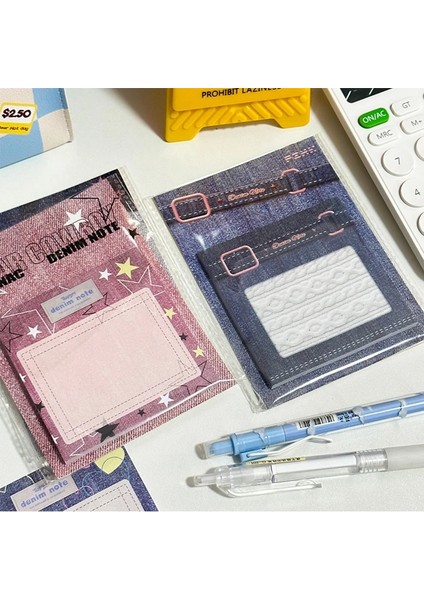B Tarzı Denim Yapışkan Notlar Bloknot Dekorasyon Scrapbooking Dıy Mesaj Notları Kağıt Ofis Not Defteri Kawaool Kırtasiye (Yurt Dışından) fırsatları