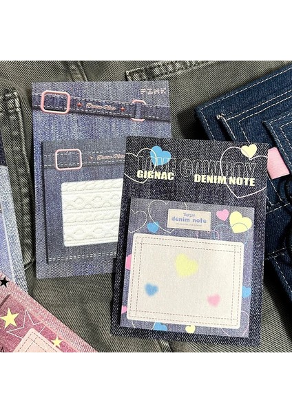 B Tarzı Denim Yapışkan Notlar Bloknot Dekorasyon Scrapbooking Dıy Mesaj Notları Kağıt Ofis Not Defteri Kawaool Kırtasiye (Yurt Dışından) indirimleri