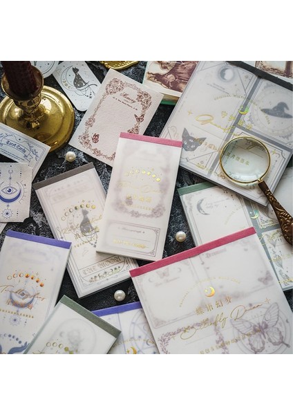 No.7 Tarzı Yaratıcı Bloknotlar Galaxy Mail Serisi Bloknot Scrapbooking Dergisi Vintage Dekoratif Taban Kağıt Kırtasiye ile Karınca Hattı (Yurt Dışından) modelleri