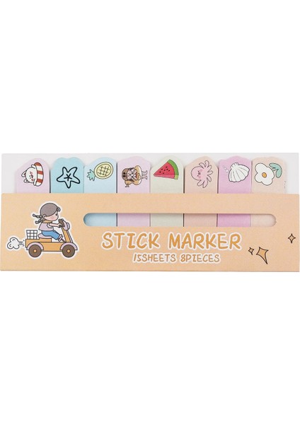 Sarı Stil Eets Kawaii Bayraklar Sekmeler Çubuk Sayfa Işaretleyiciler Kitap Sekme Kağıt Dizini Yer Işareti Yapışkan Notlar Bloknotlar Sevimli Kırtasiye Dergileri (Yurt Dışından)
