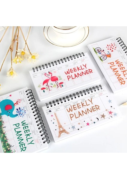 Fil Stili 1 Parça Kawaii Haftalık Aylık Planlayıcısı Çalışma Not Defteri Günlüğü Çalışma Not Defteri Gündem Flamingo Organizatör Okul Ofis Kırtasiye (Yurt Dışından) modelleri