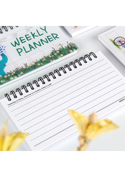 Fil Stili 1 Parça Kawaii Haftalık Aylık Planlayıcısı Çalışma Not Defteri Günlüğü Çalışma Not Defteri Gündem Flamingo Organizatör Okul Ofis Kırtasiye (Yurt Dışından) fırsatları