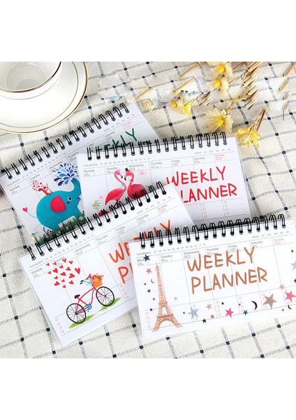 Fil Stili 1 Parça Kawaii Haftalık Aylık Planlayıcısı Çalışma Not Defteri Günlüğü Çalışma Not Defteri Gündem Flamingo Organizatör Okul Ofis Kırtasiye (Yurt Dışından) indirimleri