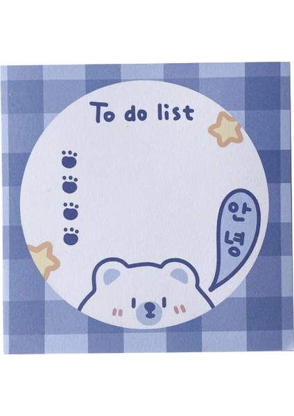 Bir Stil Tulx Kawaii Sabit Sabit Kağıt Kawaii Dekor Kırtasiye Yapışkan Notlar Ofis Dekorasyon Bloknot Kırtasiye (Yurt Dışından)