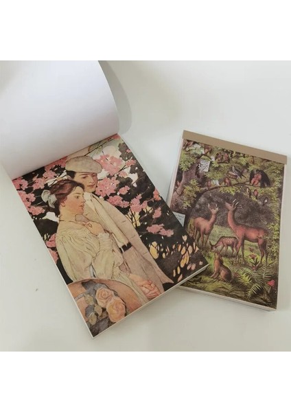 No.11 Tarzı Büyük Vintage Yağlıboya Bloknot Malzeme Kağıt Kitap Önemsiz Dergisi Scrapbooking Kağıt Arka Plan Dekorasyon Kağıdı Kırtasiye (Yurt Dışından)