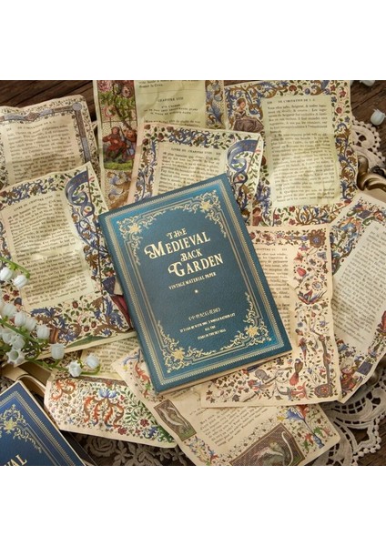 No.8 Tarzı Vintage Ortaçağ Ingilizce Kitap Sayfası Çiçekler Kolaj Malzemesi Kağıt Önemsiz Dergi Için Yaratıcı Kırtasiye Retro Dekorasyon Kağıdı (Yurt Dışından)